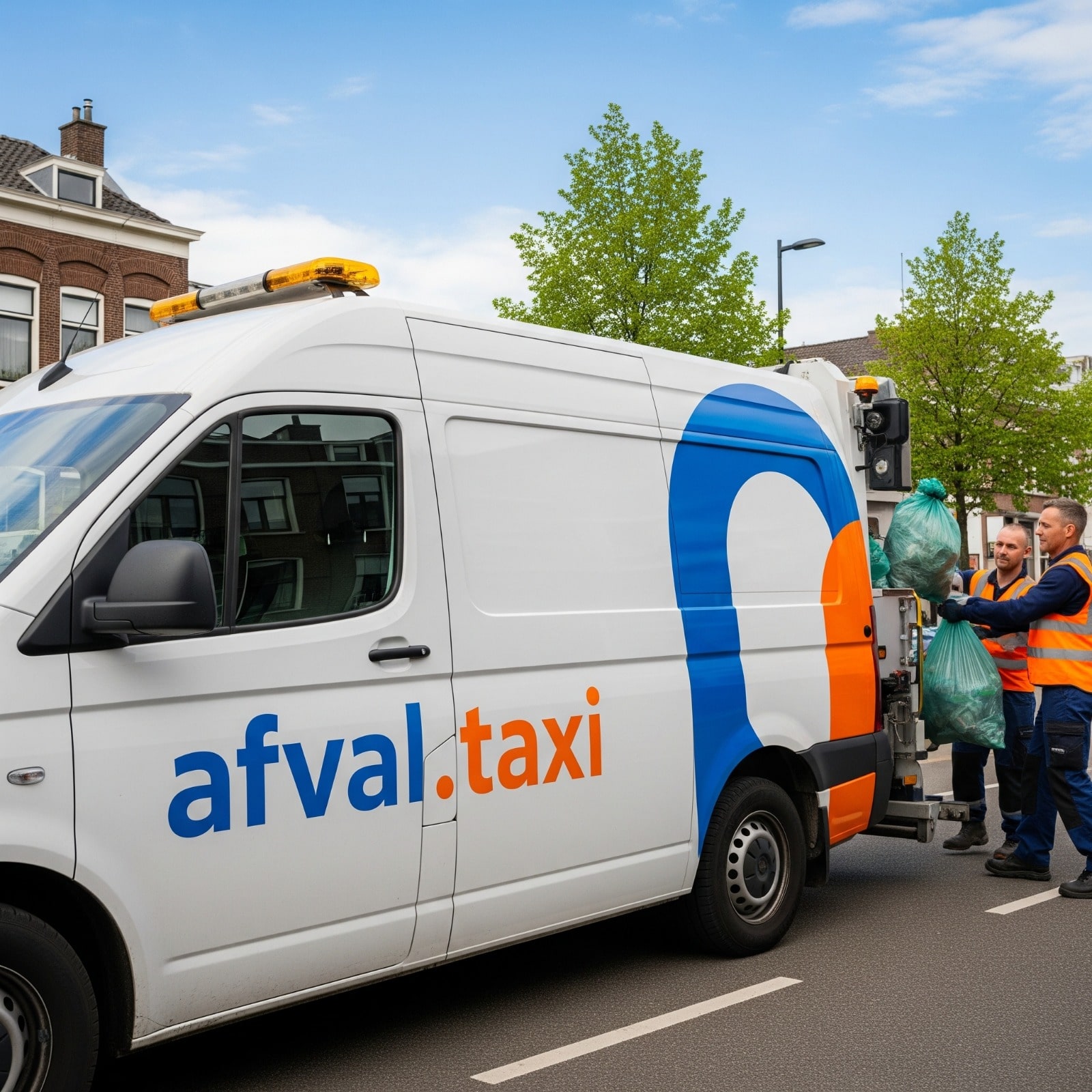 Afval.taxi team aan het werk
